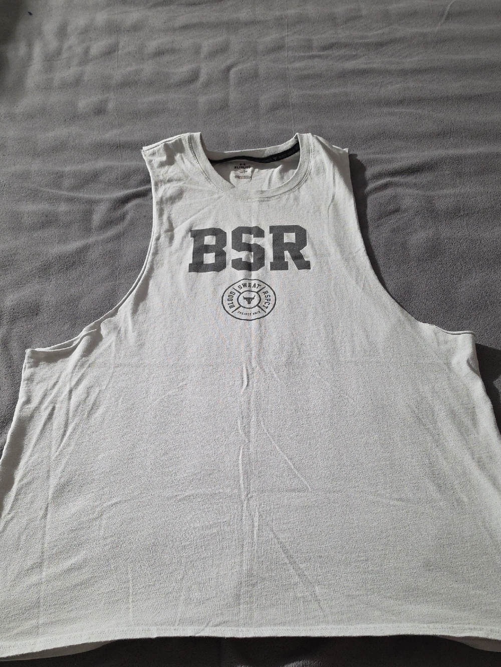 Under Armour White Men's Sleeveless Training Tank with BSR Logo
